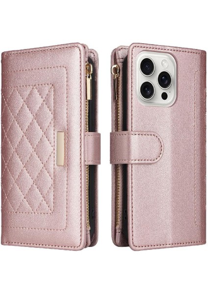 IPhone 16 Için Flip Case Pro Max Kayış Darbeye Cüzdan Kart Yuvaları (Yurt Dışından)