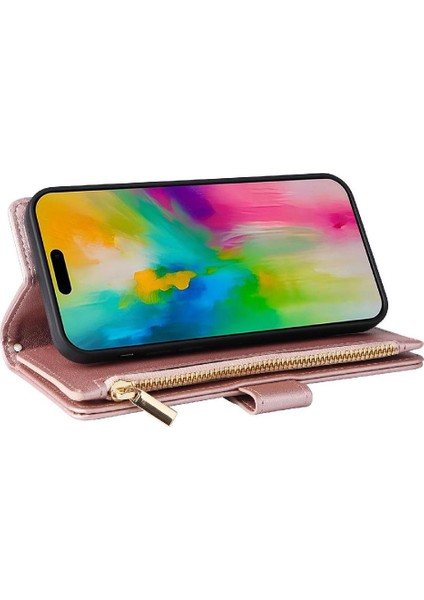 IPhone 16 Için Flip Case Pro Max Kayış Darbeye Cüzdan Kart Yuvaları (Yurt Dışından)