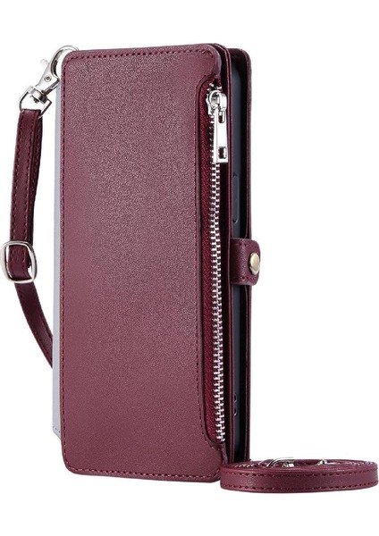 Nokia G20/G10 9 Kart Yuvaları Için Crossbody Durumda Fermuar Faturaları Yuvası Rfıd (Yurt Dışından)