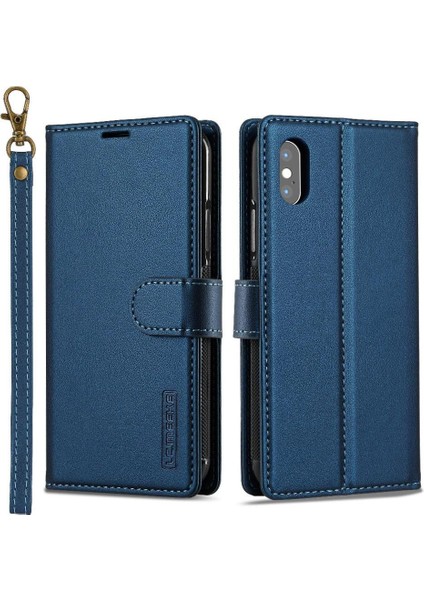 IPhone Için Flip Case X/xs Cüzdan Durumda Ayrılabilir 2 In 1 Bölünmüş Deri Pu (Yurt Dışından)