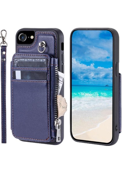 IPhone Se3 Için Cüzdan Durumda/folio Flip Folio Kılıf Kickstand Rfıd Engelleme 3 (Yurt Dışından)