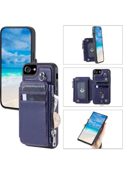 IPhone Se3 Için Cüzdan Durumda/folio Flip Folio Kılıf Kickstand Rfıd Engelleme 3 (Yurt Dışından) indirimleri
