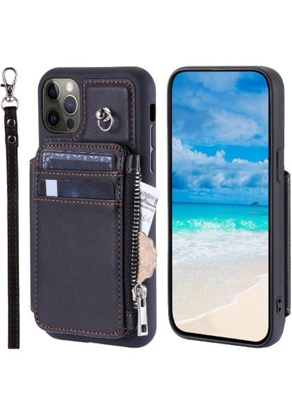 IPhone 12 Için Cüzdan Durumda Pro Max Flip Folio Kılıf Kickstand Rfıd Engelleme (Yurt Dışından)