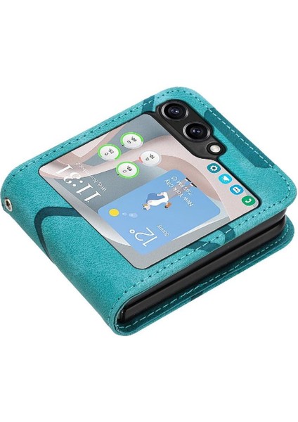 Galaxy Z Flip 6 Için Flip Case Kart Yuvası Standı ile Flip Cüzdan Pu (Yurt Dışından) fırsatları