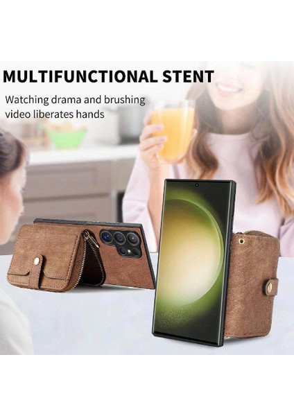 Galaxy S24 Ultra Ayarlanabilir Kordon 7 Kart Yuvaları Için Kılıf Standı (Yurt Dışından) fiyatları