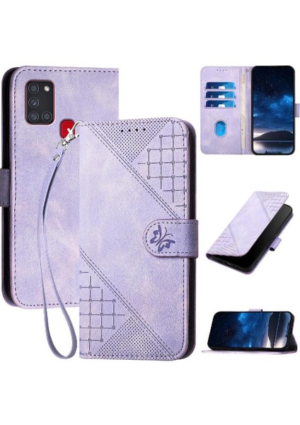 Galaxy A21S Için Flip Case ve Kredi Kartı Yuvası Yüksek Kaliteli Telefon (Yurt Dışından)