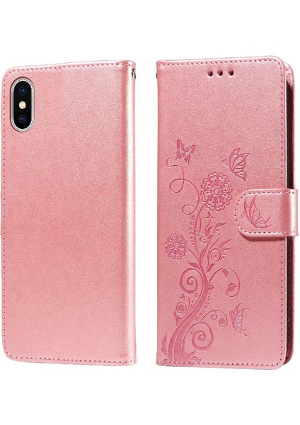 Iphone Xs Max Deri Flip Kart Yuvaları Çiçek Için Flip Case (Yurt Dışından)