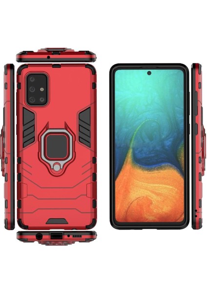 Halka Araba Dağı Kickstand Kılıf Galaxy A71 5g Darbeye Metal (Yurt Dışından)