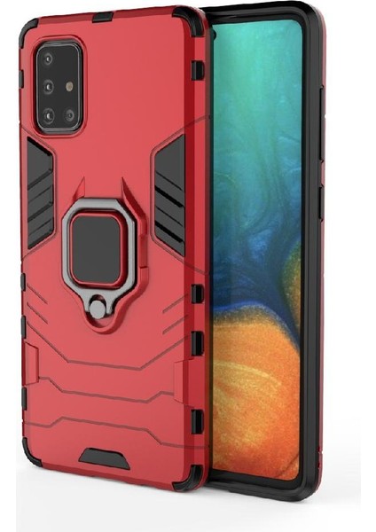 Halka Araba Dağı Kickstand Kılıf Galaxy A71 5g Darbeye Metal (Yurt Dışından)