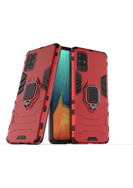 Halka Araba Dağı Kickstand Kılıf Galaxy A71 5g Darbeye Metal (Yurt Dışından)