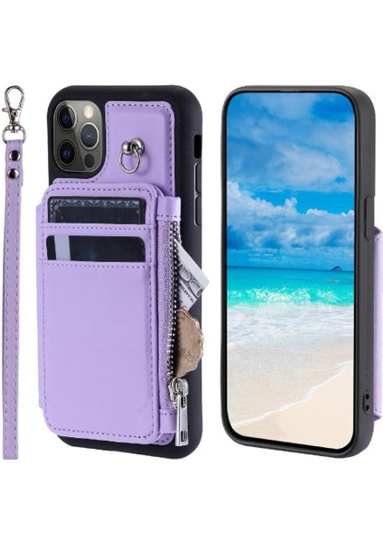 IPhone 12 Için Cüzdan Durumda Pro Max Flip Folio Kılıf Kickstand Rfıd Engelleme (Yurt Dışından)