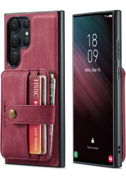 Galaxy S23 Ultra Rfıd Engelleme Cüzdan Kablosuz Şarj Için Kılıf (Yurt Dışından)