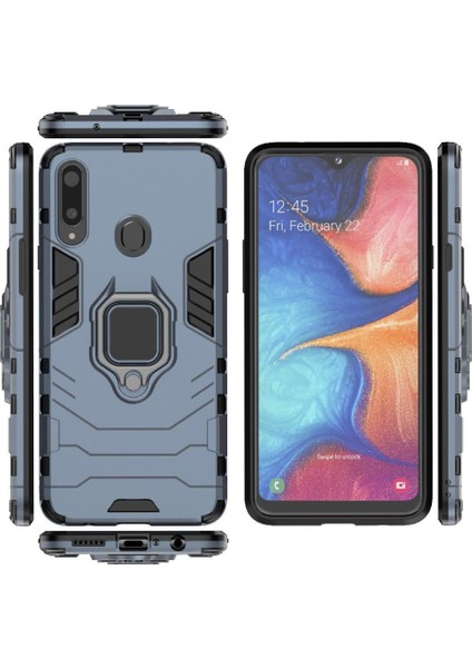 Halka Araba Dağı Kickstand Kılıf Galaxy A20S Kickstand Metal Halka (Yurt Dışından)