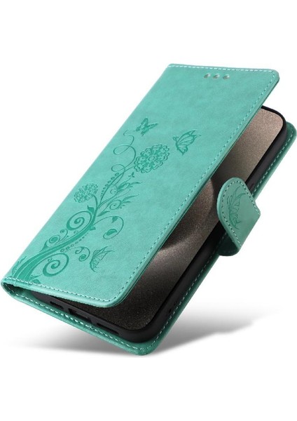 MY Boutique1 IPhone 15 Için Flip Case Pro Max Flip Çiçek Cardyuvaları Deri (Yurt Dışından)