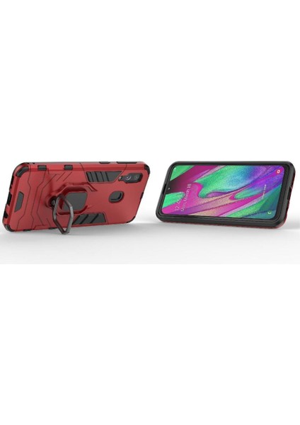 Halka Araba Dağı Kickstand Kılıf Galaxy A40 Kickstand Metal Halka (Yurt Dışından)