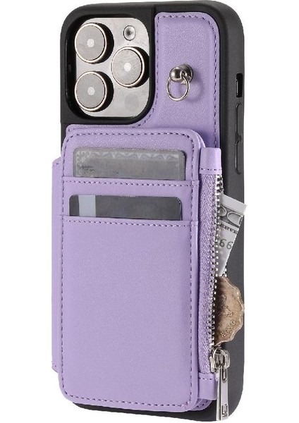 IPhone 15 Için Cüzdan Durumda Pro Rfıd Engelleme Flip Folio Kılıf Kickstand Pu 3 (Yurt Dışından)