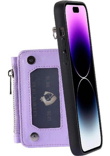 IPhone 15 Için Cüzdan Durumda Pro Rfıd Engelleme Flip Folio Kılıf Kickstand Pu 3 (Yurt Dışından)