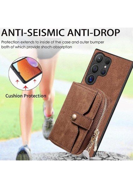 Galaxy S24 Ultra Ayarlanabilir Kordon 7 Kart Yuvaları Için Kılıf Standı (Yurt Dışından) modelleri
