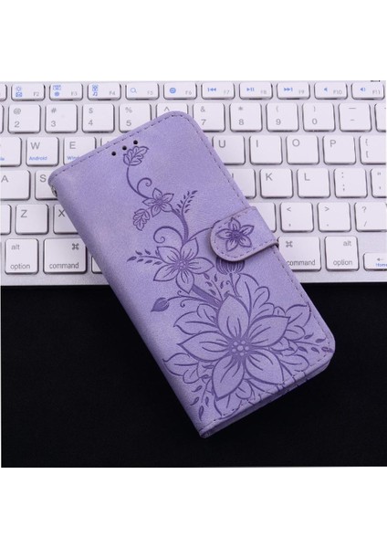 Galaxy A06 Cüzdan Kickstand Manyetik Kabartmalı Zambak Için Flip Case (Yurt Dışından) fiyatları
