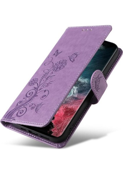 Galaxy S22 Için Flip Case Ultra Deri Çevirme Çiçek Kart Yuvaları (Yurt Dışından) fırsatları