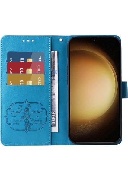 Galaxy S23 Deri Flip Kart Yuvaları Çiçek Için Flip Case (Yurt Dışından) fırsatları