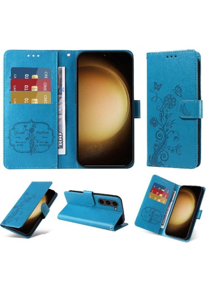 Galaxy S23 Deri Flip Kart Yuvaları Çiçek Için Flip Case (Yurt Dışından) indirimleri