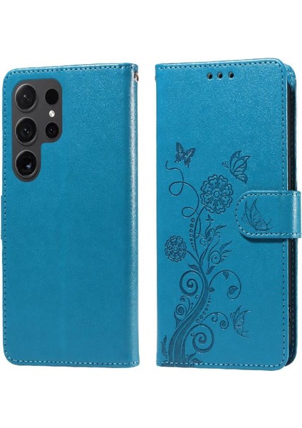 Galaxy S24 Için Flip Case Ultra Flip Deri Cardyuvaları Çiçek (Yurt Dışından)