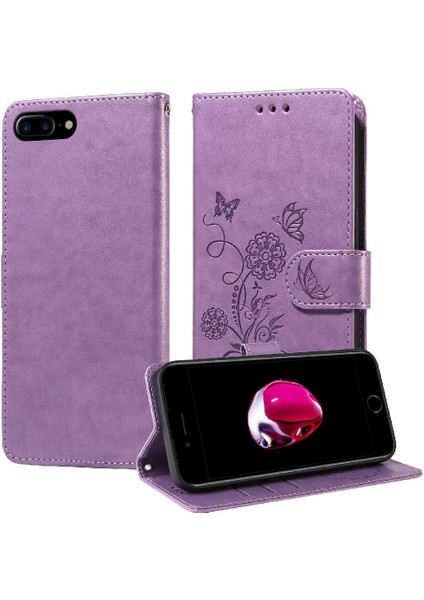 IPhone 7 Için Flip Case Artı/8 Artı Kart Yuvaları Çiçek Deri Flip (Yurt Dışından) indirimleri