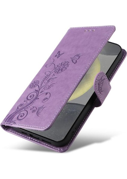 Galaxy S24 Deri Cardyuvaları Çiçek Flip Case Için Flip Case (Yurt Dışından) fırsatları