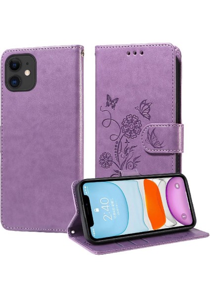 IPhone 11 Için Flip Case Deri Kart Yuvaları Çiçek Flip (Yurt Dışından) fırsatları