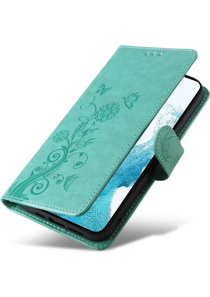 Galaxy S22 Artı Cardyuvaları Çiçek Deri Flip Case Için Flip Case (Yurt Dışından)