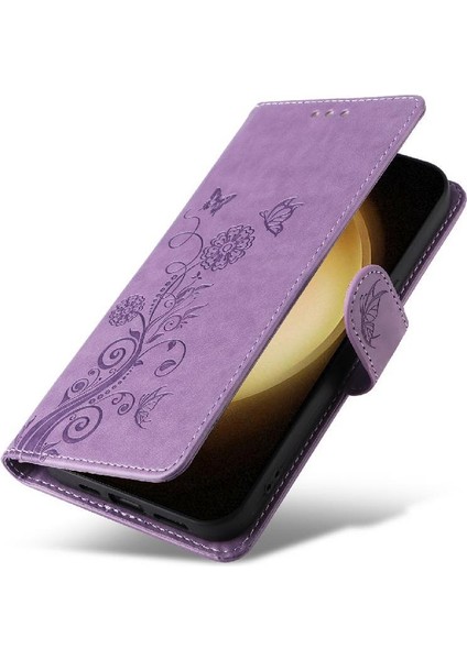 Galaxy S23 Deri Flip Kart Yuvaları Çiçek Için Flip Case (Yurt Dışından) fiyatları