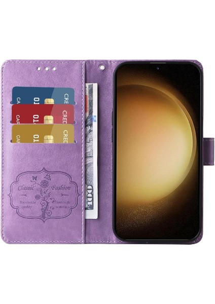 Galaxy S23 Deri Flip Kart Yuvaları Çiçek Için Flip Case (Yurt Dışından) indirimleri