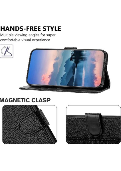 Realme 12 Artı Cüzdan Flip Için Telefon Kılıfı Folio Kart Yuvaları Tutucu Pu (Yurt Dışından)