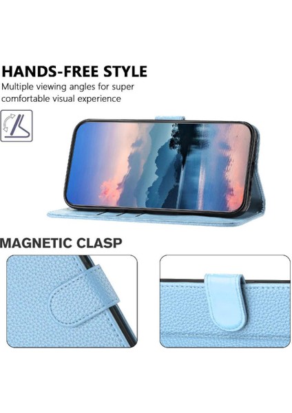 Oppo A78 4g Kart Yuvaları Için Telefon Kılıfı Tutucu Litchi Desen Cüzdan Flip Pu (Yurt Dışından) modelleri