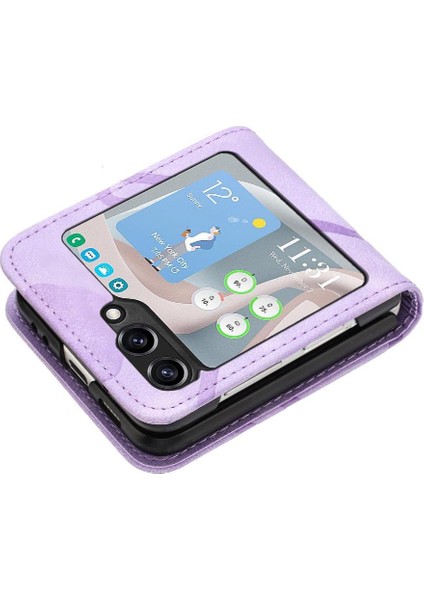 Galaxy Z Flip 6 Için Flip Case Kart Yuvası Standı ile Flip Cüzdan Pu (Yurt Dışından) fiyatları
