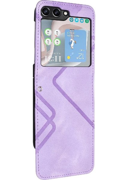 Galaxy Z Flip 6 Için Flip Case Kart Yuvası Standı ile Flip Cüzdan Pu (Yurt Dışından) modelleri