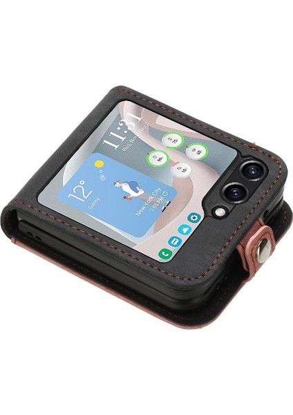 Galaxy Z Flip 6 Için Kickstand Koruyucu Cüzdan Kart Pu ile (Yurt Dışından) fırsatları