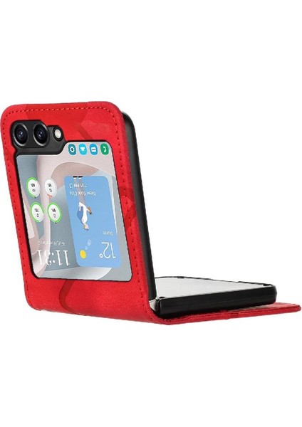 Galaxy Z Flip 6 Için Flip Case Kart Yuvası Standı ile Flip Cüzdan Pu (Yurt Dışından) modelleri