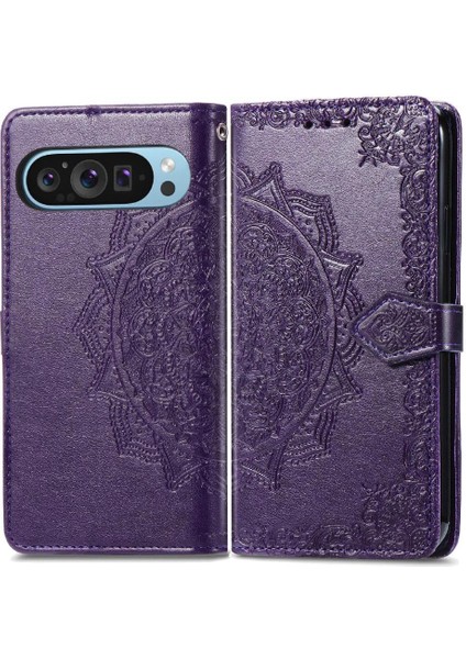 Google Piksel 9 Pro Xl Için Flip Case Zarif Desen Darbeye Basit (Yurt Dışından)