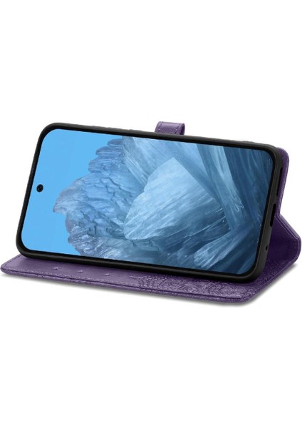 Google Piksel 9 Pro Xl Için Flip Case Zarif Desen Darbeye Basit (Yurt Dışından)
