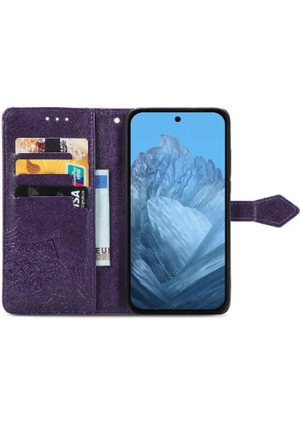 Google Piksel 9 Pro Xl Için Flip Case Zarif Desen Darbeye Basit (Yurt Dışından)