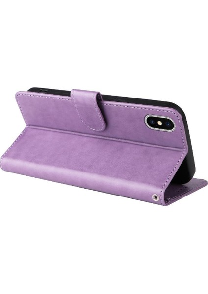 Iphone Xs Max Deri Flip Kart Yuvaları Çiçek Için Flip Case (Yurt Dışından)