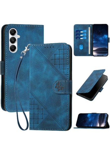Galaxy A05S Kabartmalı Kelebek Yüksek Kaliteli Deri Için Flip Case (Yurt Dışından)
