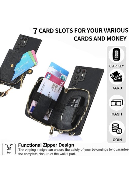 Galaxy S23 Ultra Standı Premium Deri 7 Kart Yuvaları (Yurt Dışından) fiyatları