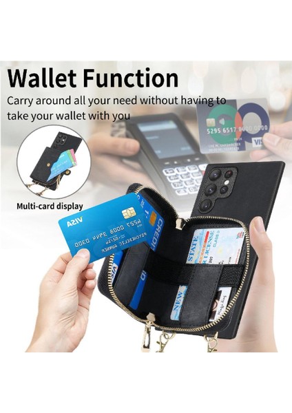 Galaxy S23 Ultra Standı Premium Deri 7 Kart Yuvaları (Yurt Dışından) indirimleri
