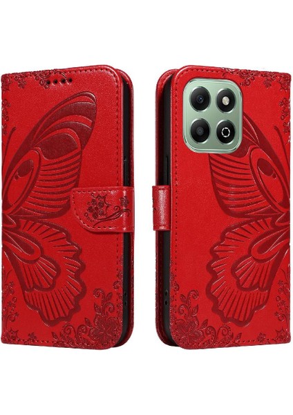 Onur X6B Ayrılabilir El Kayışı Kabartmalı Kelebek Yüksek Flip Case (Yurt Dışından) modelleri