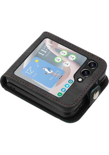 Galaxy Z Flip 6 Için Kickstand Koruyucu Cüzdan Kart Pu ile (Yurt Dışından) fırsatları