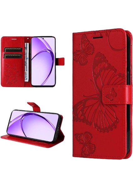Kart Yuvası Standı Flip Kickstand ile Oppo A3 Pro 5g Pu Deri Için Kılıf (Yurt Dışından)