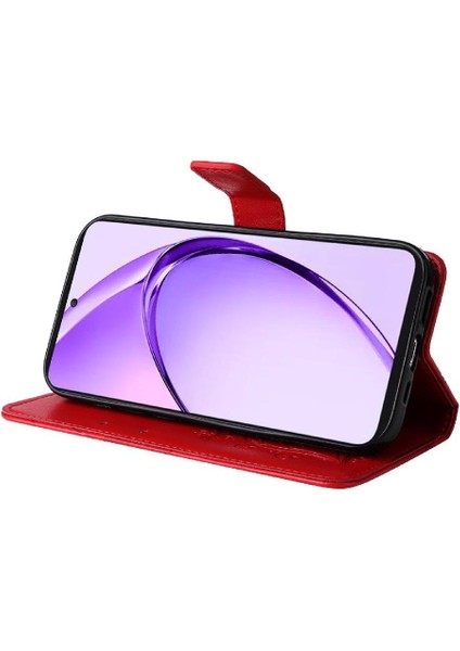 Kart Yuvası Standı Flip Kickstand ile Oppo A3 Pro 5g Pu Deri Için Kılıf (Yurt Dışından)